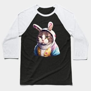 Easter Bunny Cat Baseball T-Shirt